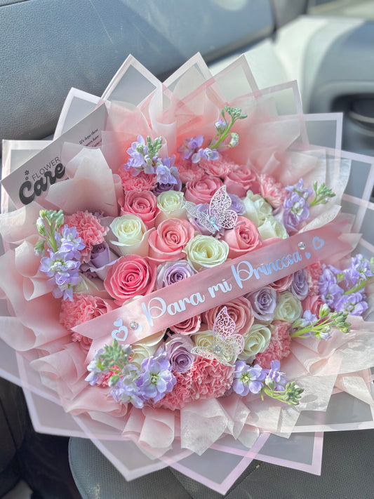 Pastel Dreams Wrapped Bouquet