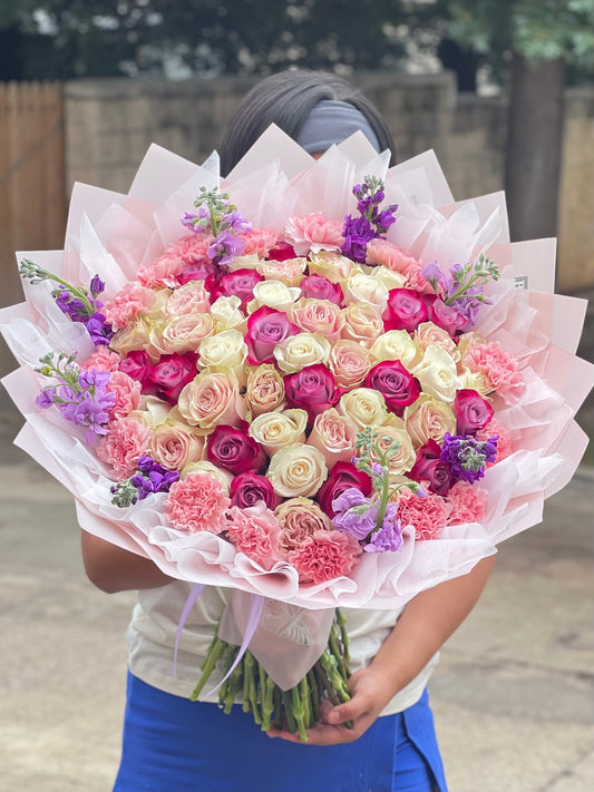 Pastel Dreams Wrapped Bouquet